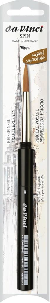 da Vinci Pinsel COSMOTOP-SPIN Aquarellpinsel, Serie 1573 Gr. 8, sogenannter Reisepinsel