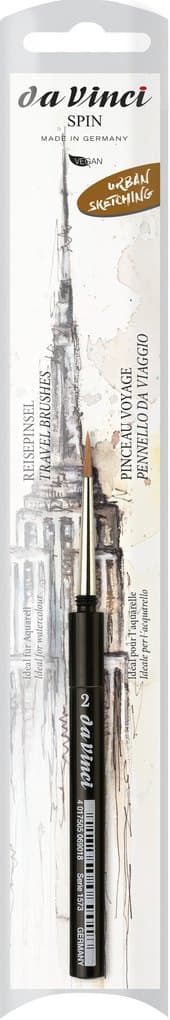 da Vinci Pinsel COSMOTOP-SPIN Aquarellpinsel, Serie 1573 Gr. 2, sogenannter Reisepinsel