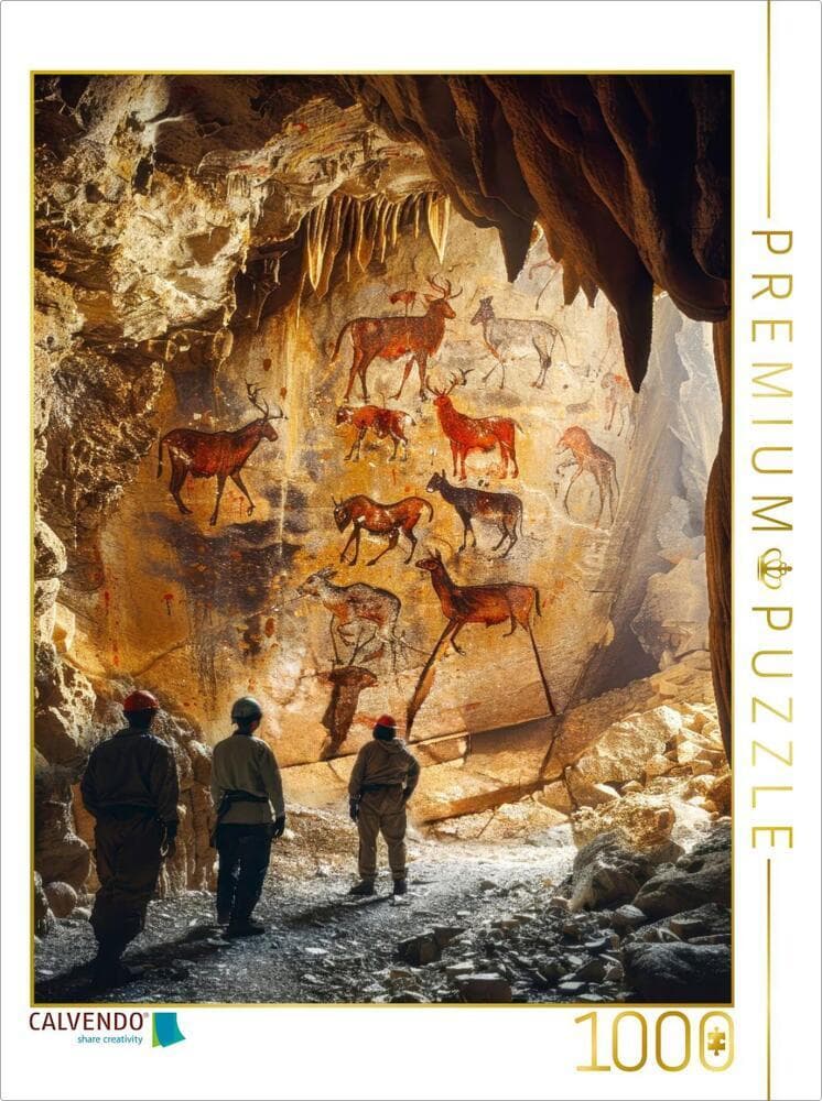 CALVENDO Puzzle Faszinierende Höhlenmalerei | 1000 Teile Lege-Größe 64x48cm Foto-Puzzle für glücklic