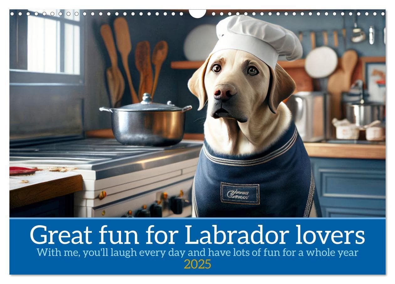 Great fun for Labrador lovers (Wall Calendar 2025 DIN A3 landscape), CALVENDO 12 Month Wall Calendar