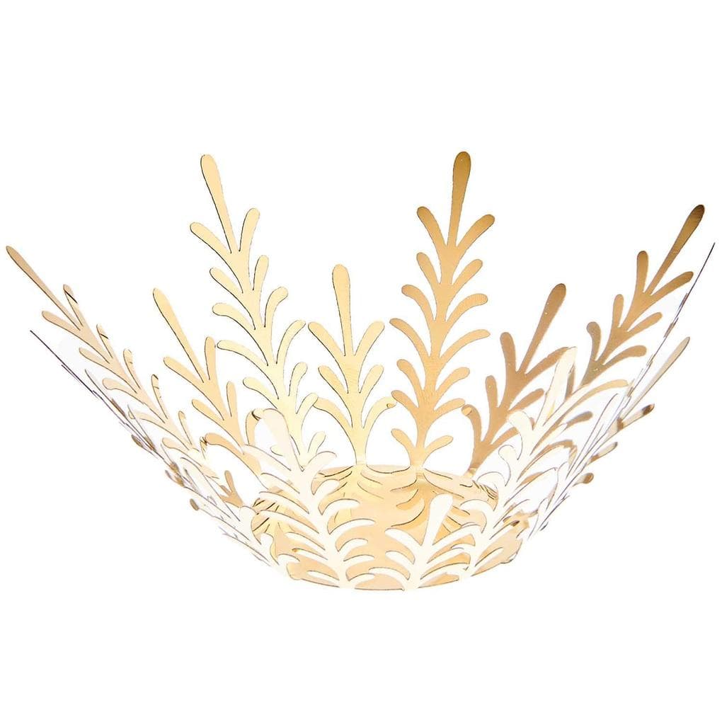 Metall-Teelichthalter Tannenzweige gold für Teelicht bis ? 4,2cm