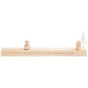 Schiebe-Adventskalender Schneemann Holz 36x11,5x3cm FSC 100%