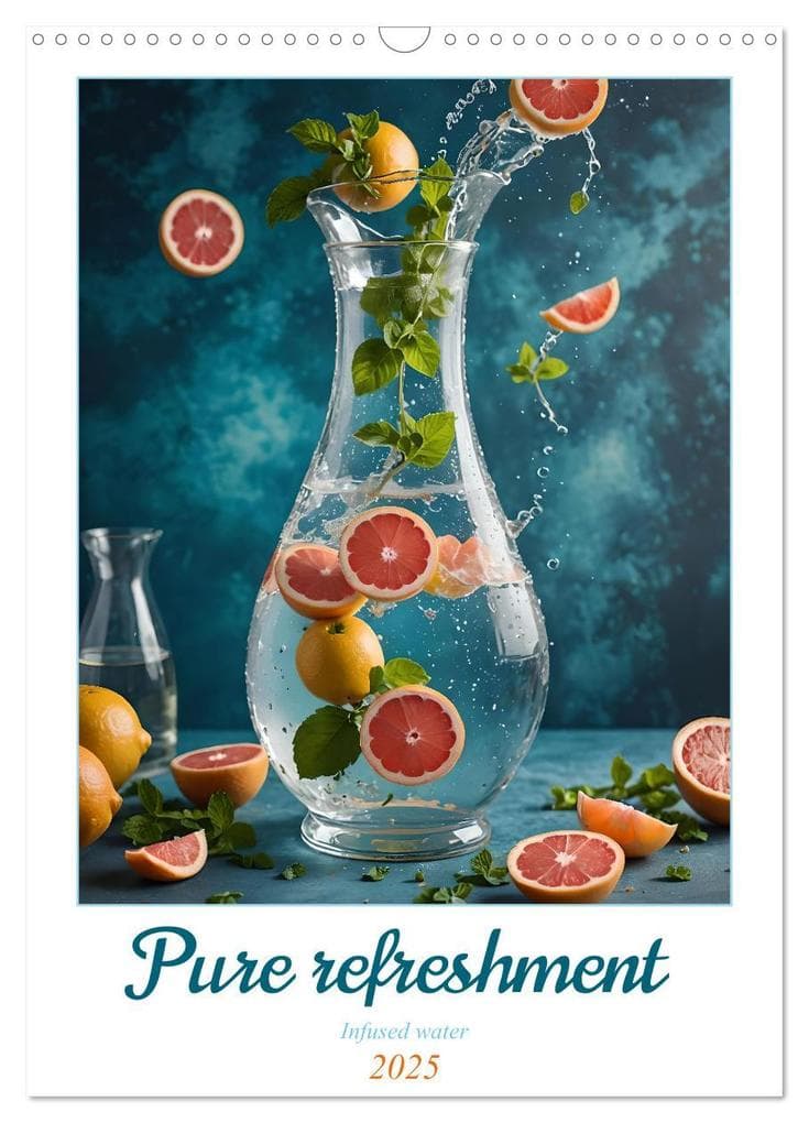 Pure refreshment - Infused water (Wall Calendar 2025 DIN A3 portrait), CALVENDO 12 Month Wall Calendar