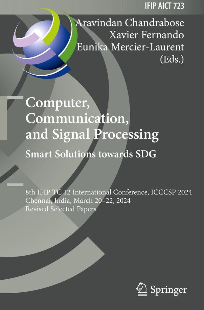 Computer, Communication, and Signal Processing. Smart Solutions Towards SDG