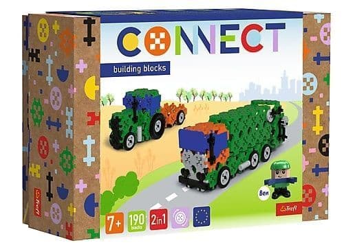 CONNECT M - Müllwagen / Trecker mit Anhänger 190 Teile + Anleitung