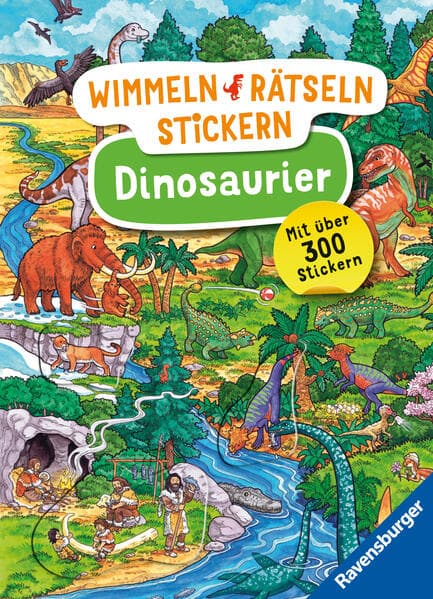 Wimmeln, Rätseln, Stickern: Dinosaurier