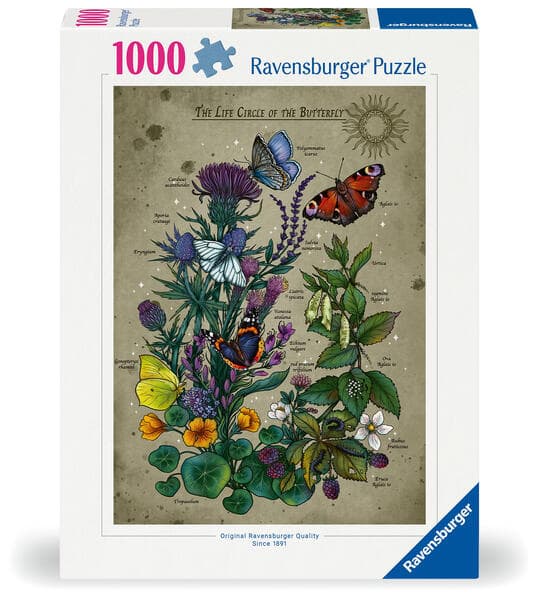 Erwachsenenpuzzle 1000 Teile - Lebenskreis eines Schmetterlings
