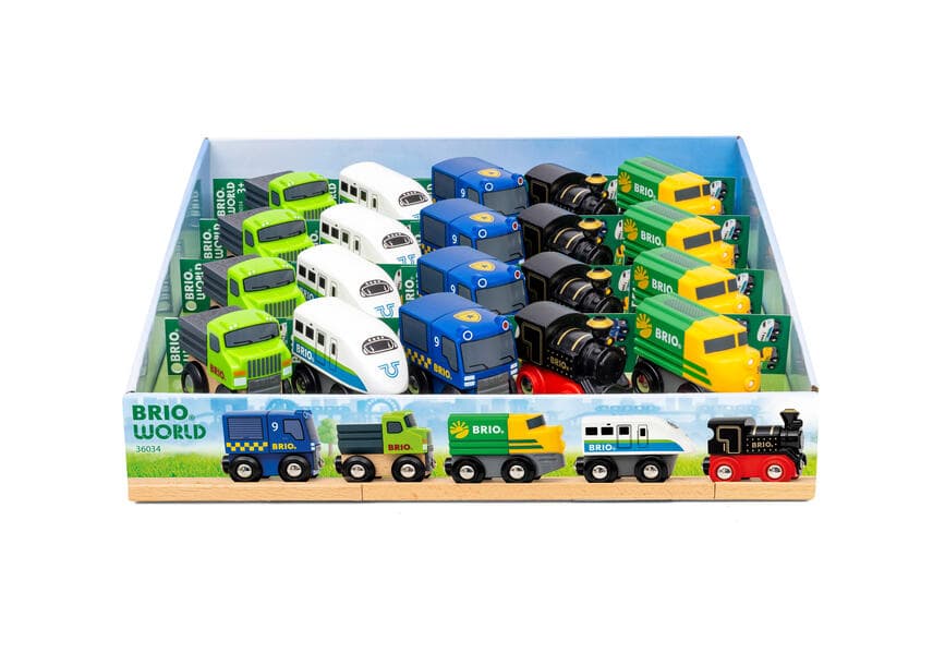 BRIO World - Mini-Züge & -Fahrzeuge in VKK mit VE 20