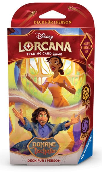 Disney Lorcana: Domäne von Dschafar - Bernstein und Amethyst Deck für 1 Person (Deutsch)