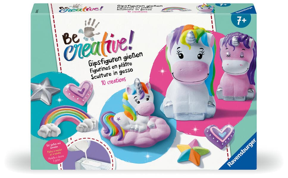 BeCreative Midi - Bastelset DIY Gipsfiguren gießen Einhorn