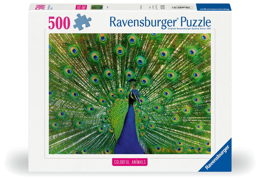 Erwachsenenpuzzle 500 Teile - Der Pfau