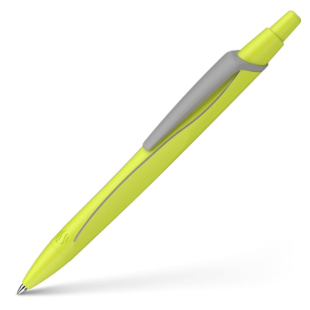 Schneider Kugelschreiber Reco neon gelb, Mine Eco 725 M blau