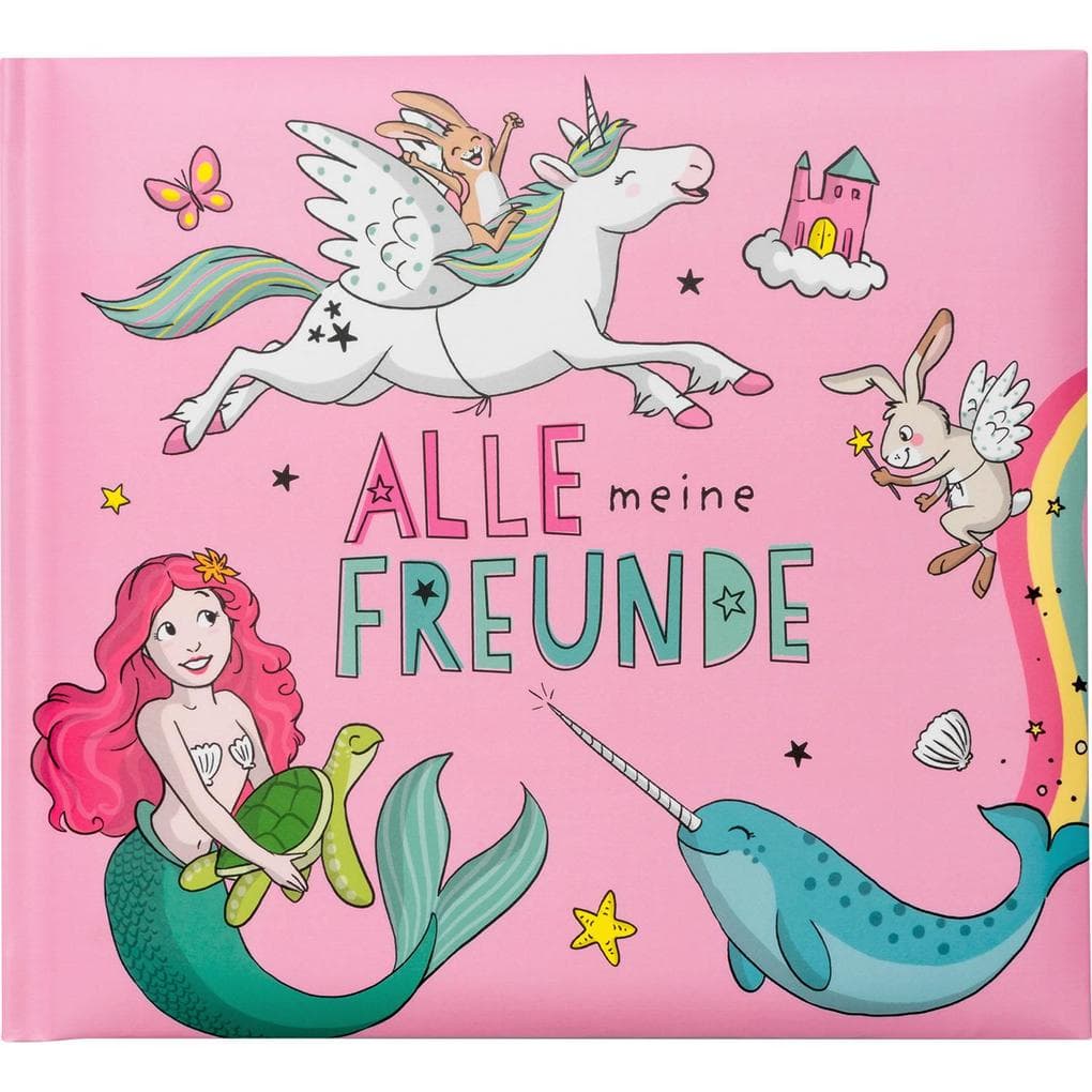Freundebuch Motiv Pink "Alle meine Freunde"