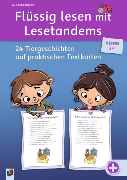Flüssig lesen mit Lesetandems - 24 Tiergeschichten, Klasse 3/4