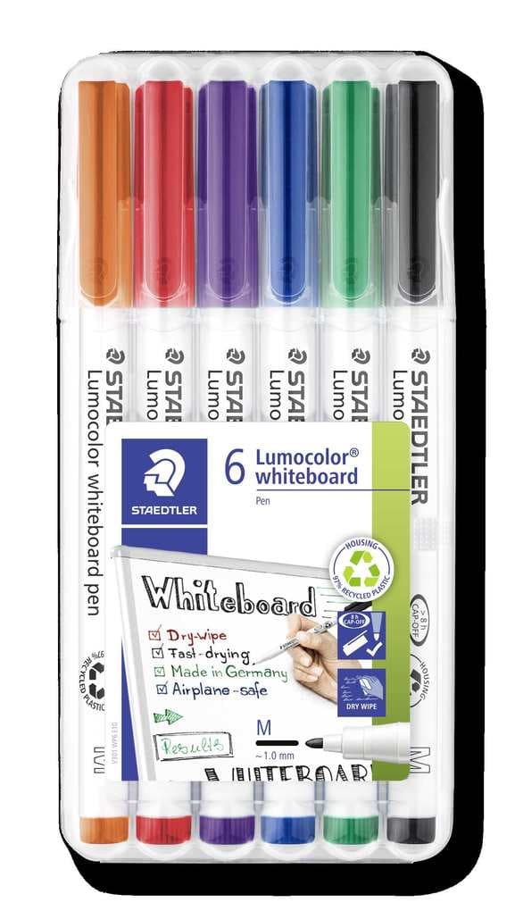 STAEDTLER Whiteboard-Marker Lumocolor whiteboard pen 301, 6er Set