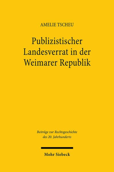 Publizistischer Landesverrat in der Weimarer Republik