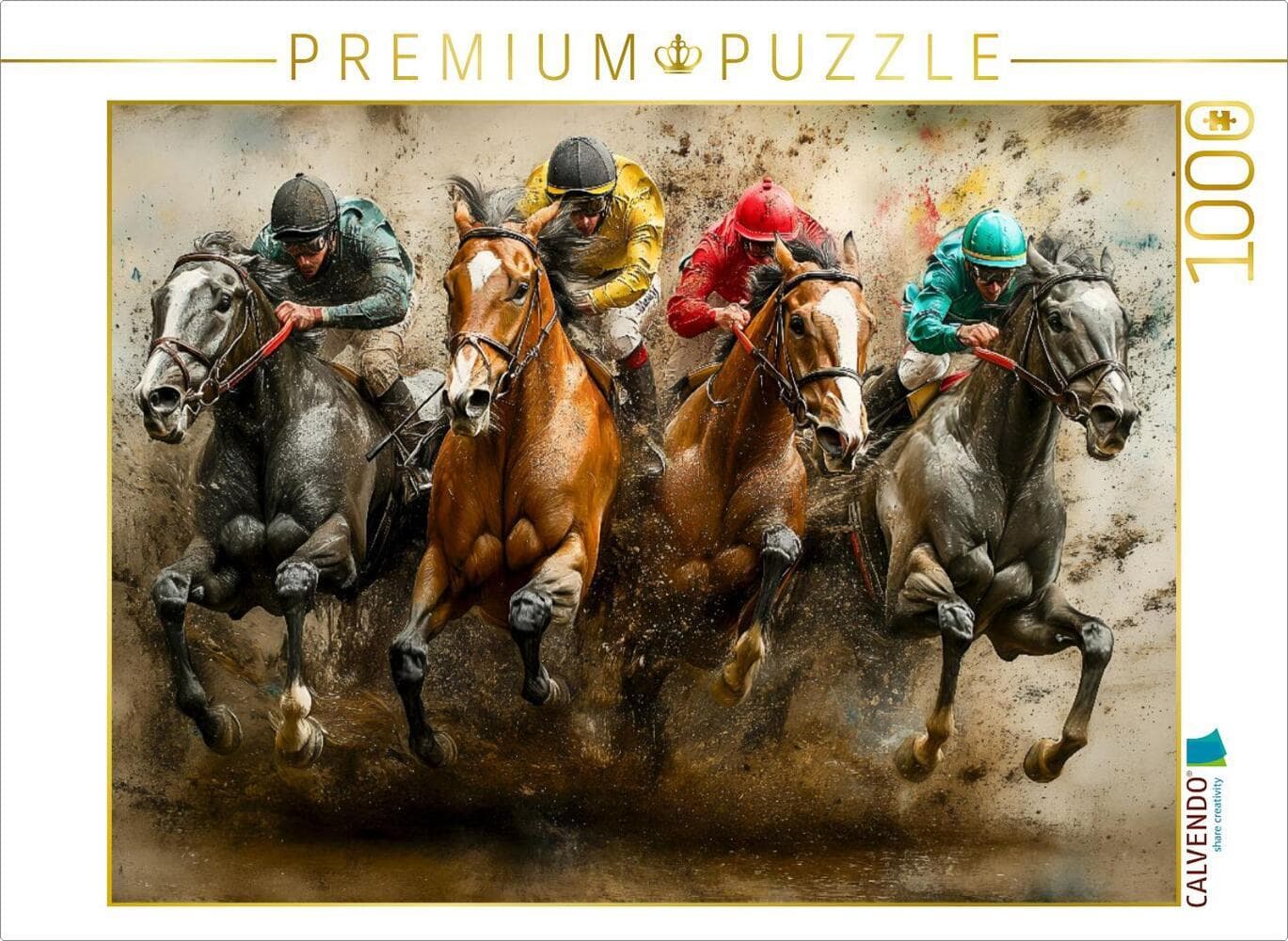 CALVENDO Puzzle Eindrucksvoller Kampf um die Spitze | 1000 Teile Lege-Größe 64x48cm Foto-Puzzle für