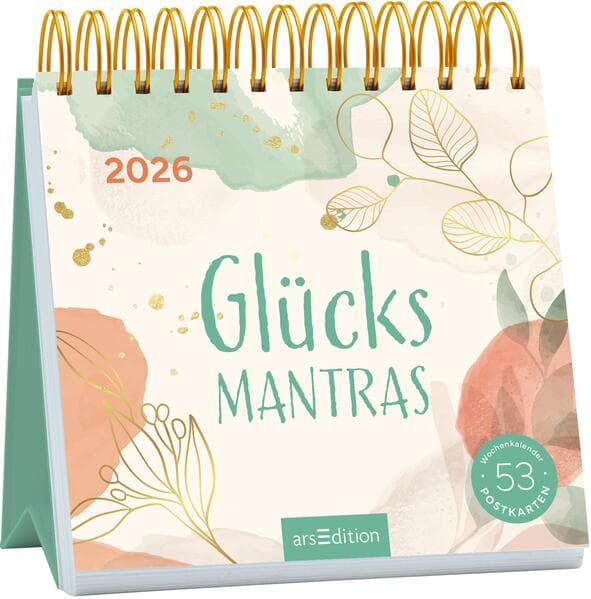 Postkartenkalender Glücksmantras 2026