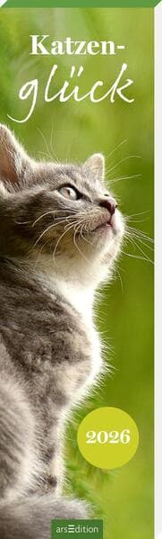 Lesezeichenkalender Katzenglück 2026