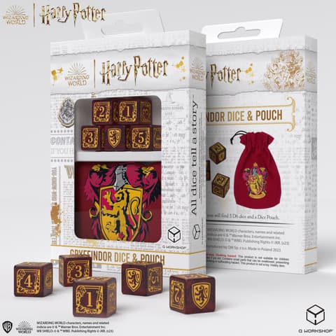 Harry Potter. Gryffindor Dice + Pouch