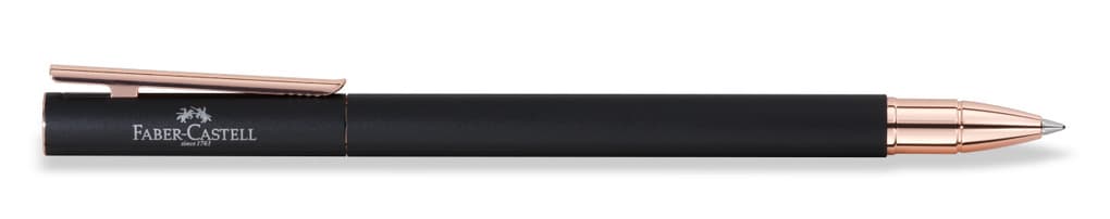 Faber-Castell Tintenroller Neo Slim Metall Schwarz, rosegoldfarben
