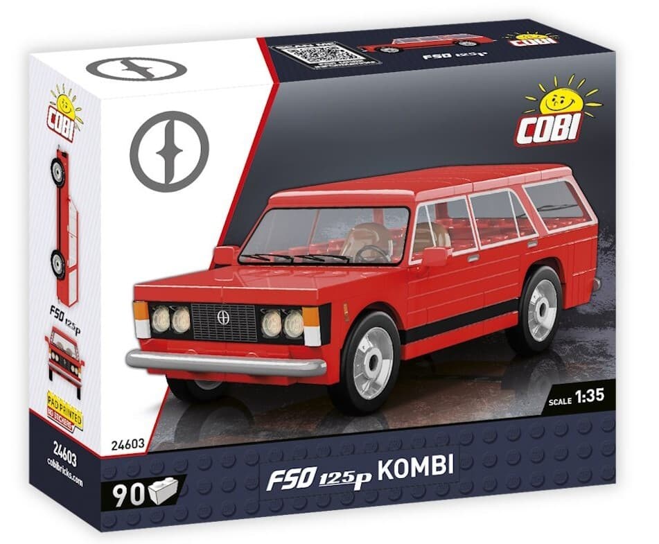 COBI Youngtimer 24603 - FSO125P Kombi, Bausatz 1:35, 90 Klemmbausteine