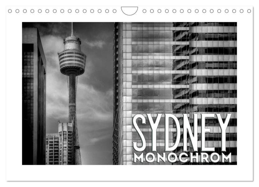 SYDNEY Monochrom (Wandkalender 2025 DIN A4 quer), CALVENDO Monatskalender