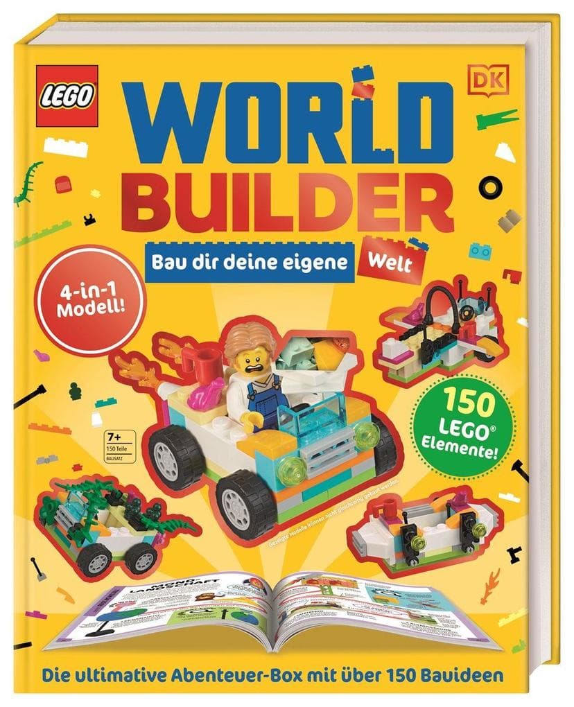 LEGO® World Builder: Die ultimative Abenteuer-Box mit über 150 Bauideen. Enthält 150 LEGO Steine für ein cooles 4-in-1-Modell, Minifigur und Buch