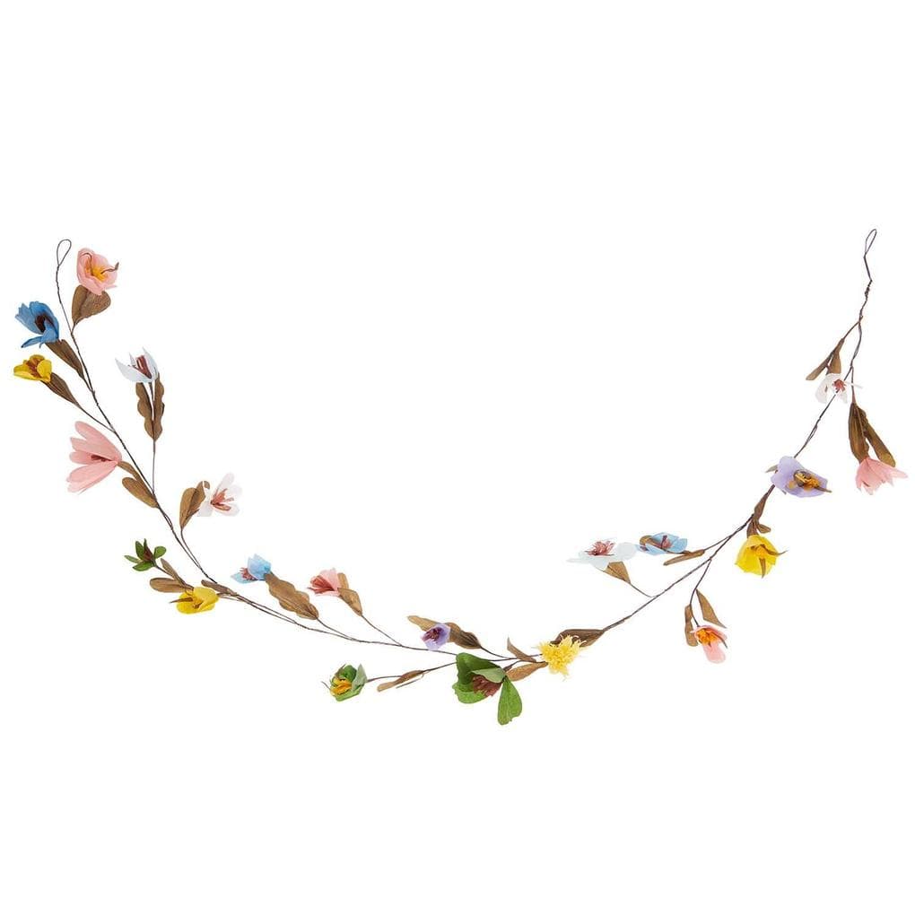Blütengirlande, Bunt, Papier, 130cm