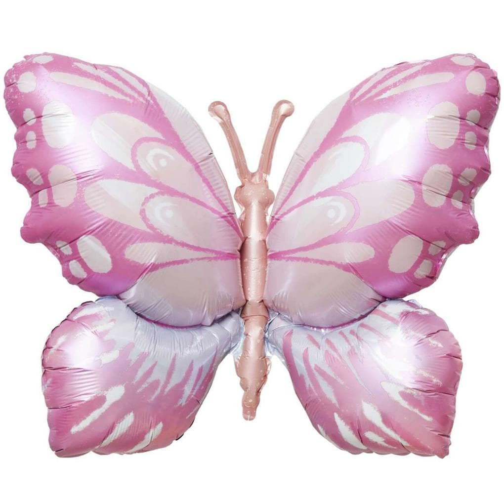 Folienballon Princess Butterfly, Pink/Orange, 1 Stk, 77 x 57 cm