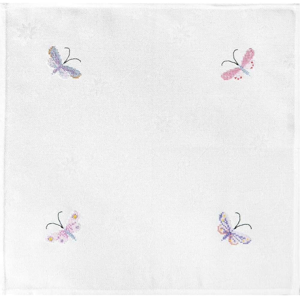 Stickpackung Gezählter Kreuzstich, Servietten mit Schmetterlingen
