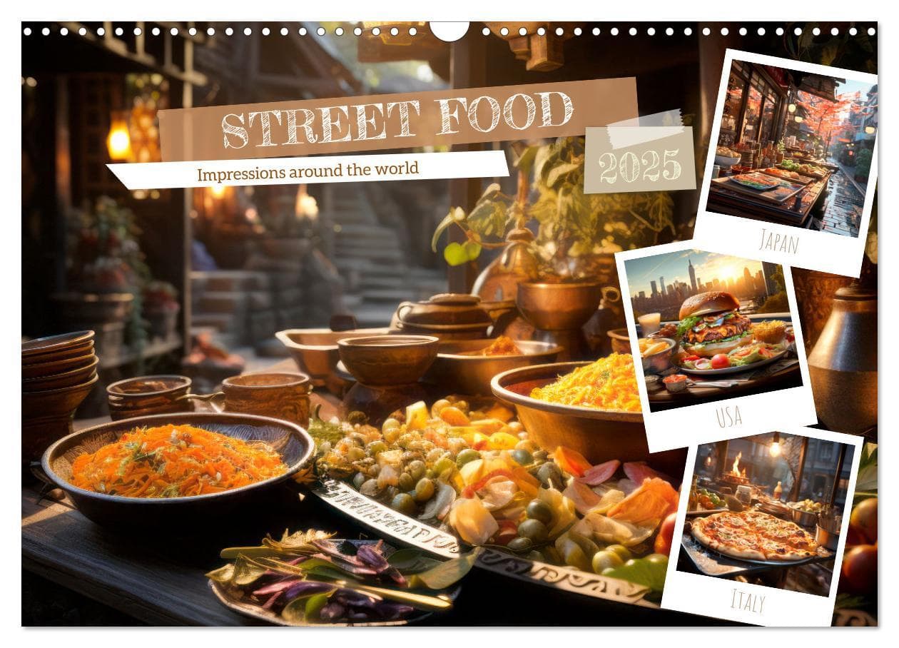 STREET FOOD Impressions around the world (Wall Calendar 2025 DIN A3 landscape), CALVENDO 12 Month Wall Calendar