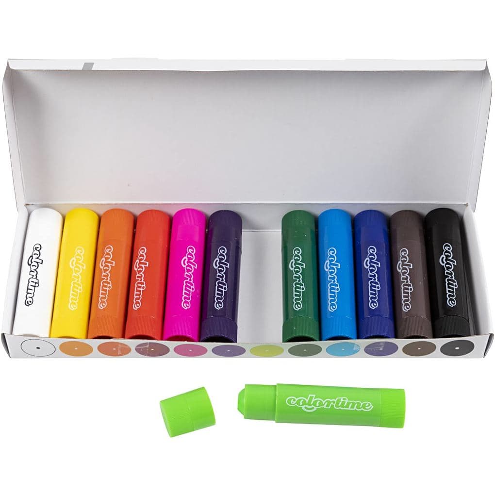 Creativ Company Soft Color Stick, L 8 cm, Sortierte Farben, 12 Stk