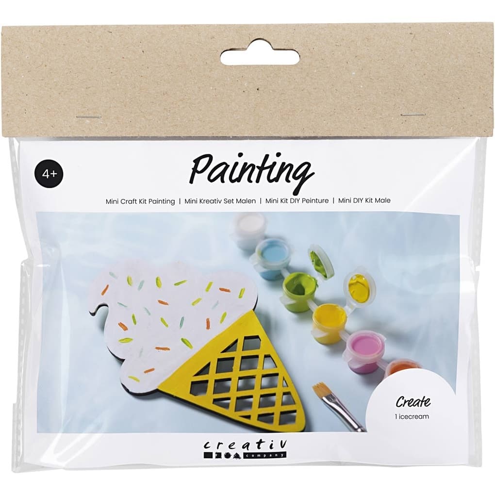 Creativ Company Mini Kreativ Set Malen, Eiswaffel, Sortierte Farben