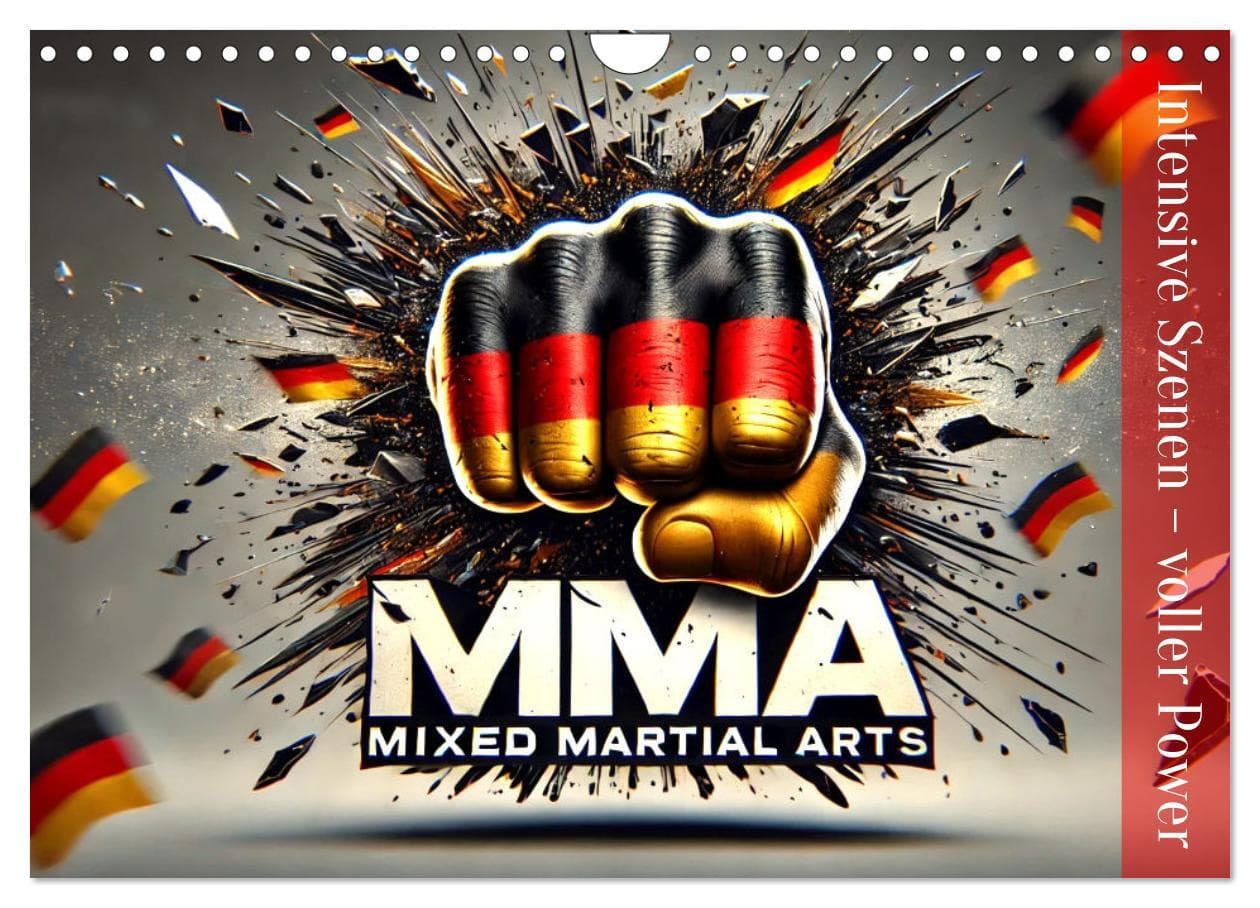 MMA Germany - Mixed Martial Arts Power (Wandkalender 2025 DIN A4 quer), CALVENDO Monatskalender