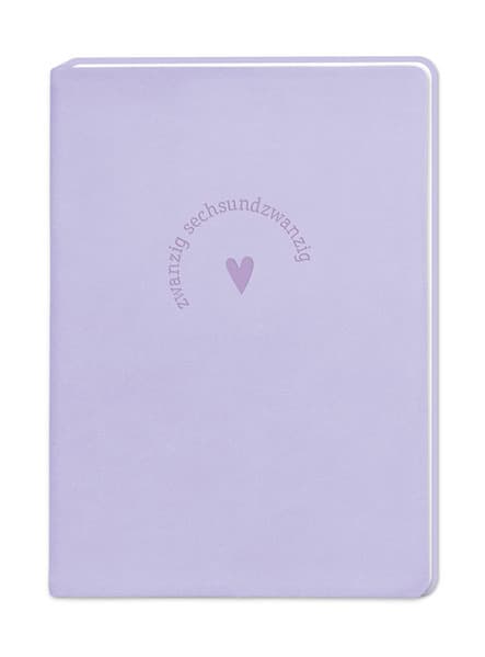 Terminplaner Lederlook 2026 Lavender