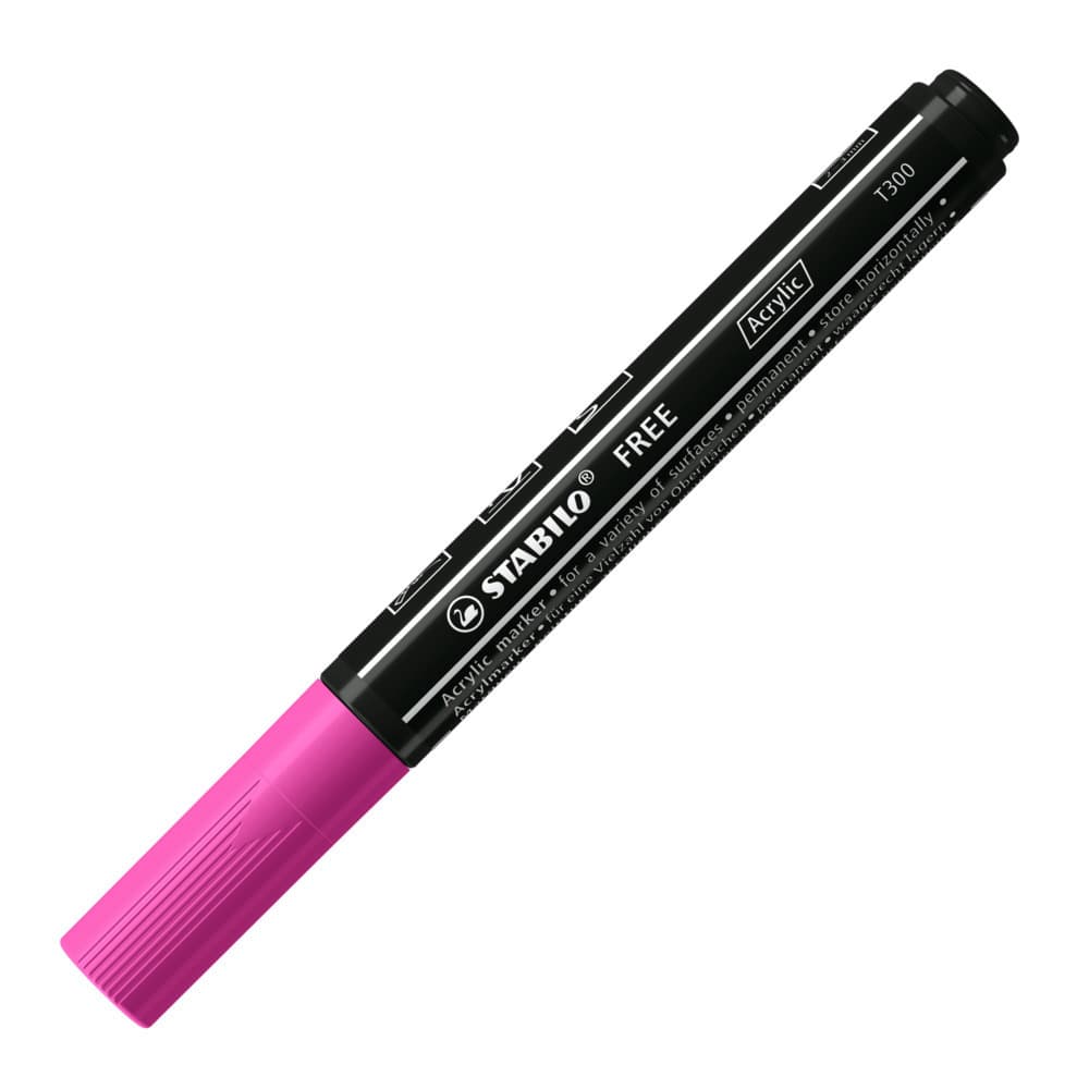 Acrylmarker, STABILO FREE Acrylic T300, Strichbreite 2-3 mm, violett