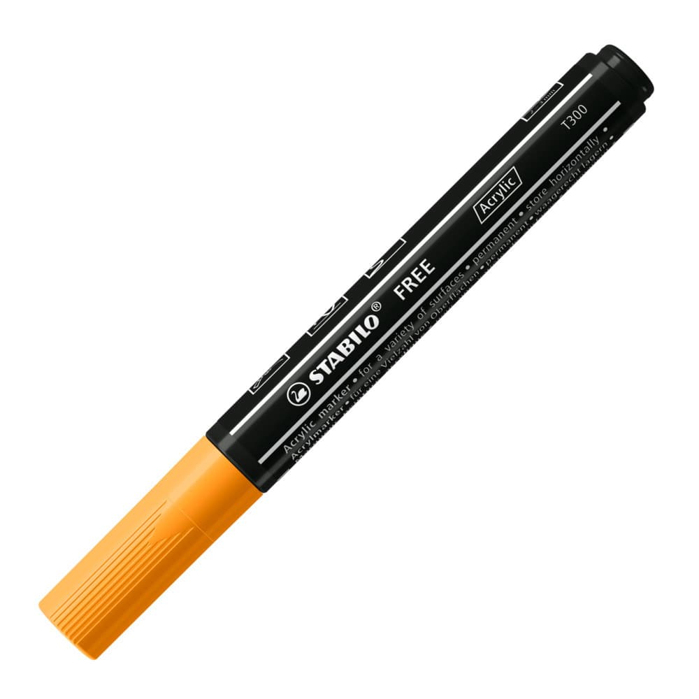 Acrylmarker, STABILO FREE Acrylic T300, Strichbreite 2-3 mm, orange