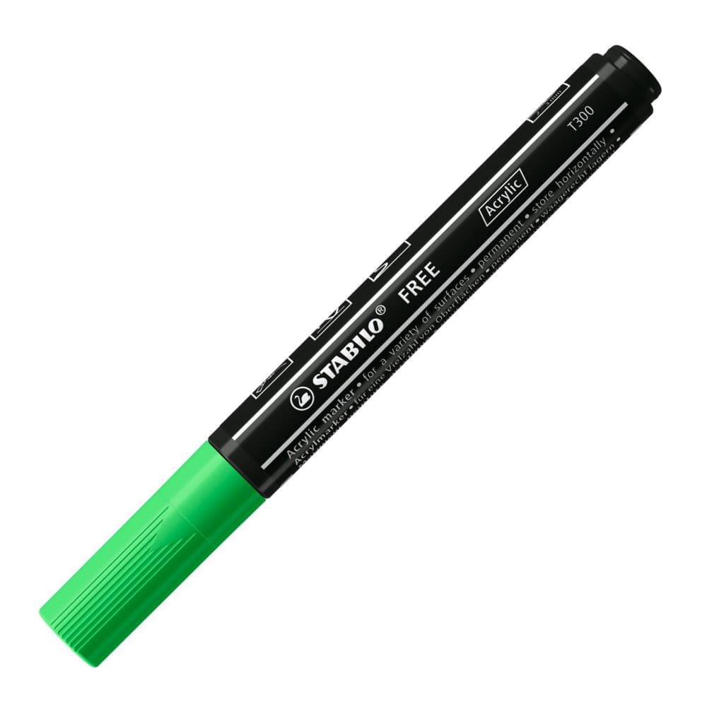Acrylmarker, STABILO FREE Acrylic T300, Strichbreite 2-3 mm, laubgrün