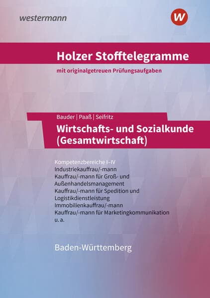 Holzer Stofftelegramme Baden-Württemberg - Wirtschafts- und Sozialkunde (Gesamtwirtschaft)