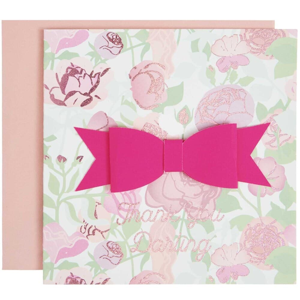 3D-Grußkarte Schleife, Thank You Darling, 14 x 14 cm FSC MIX