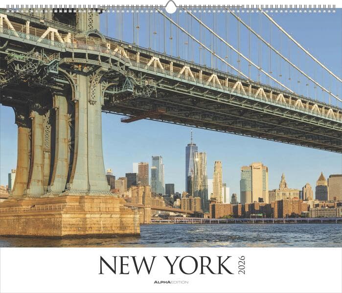 New York 2026 - Städte-Reise-Kalender - Querformat 60 x 50 cm - Spiralbindung