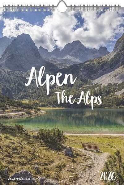 Alpen 2026 - Bild-Kalender 23,7x34 cm - The Alps - Wandkalender - mit Platz für Notizen - Alpha Edition