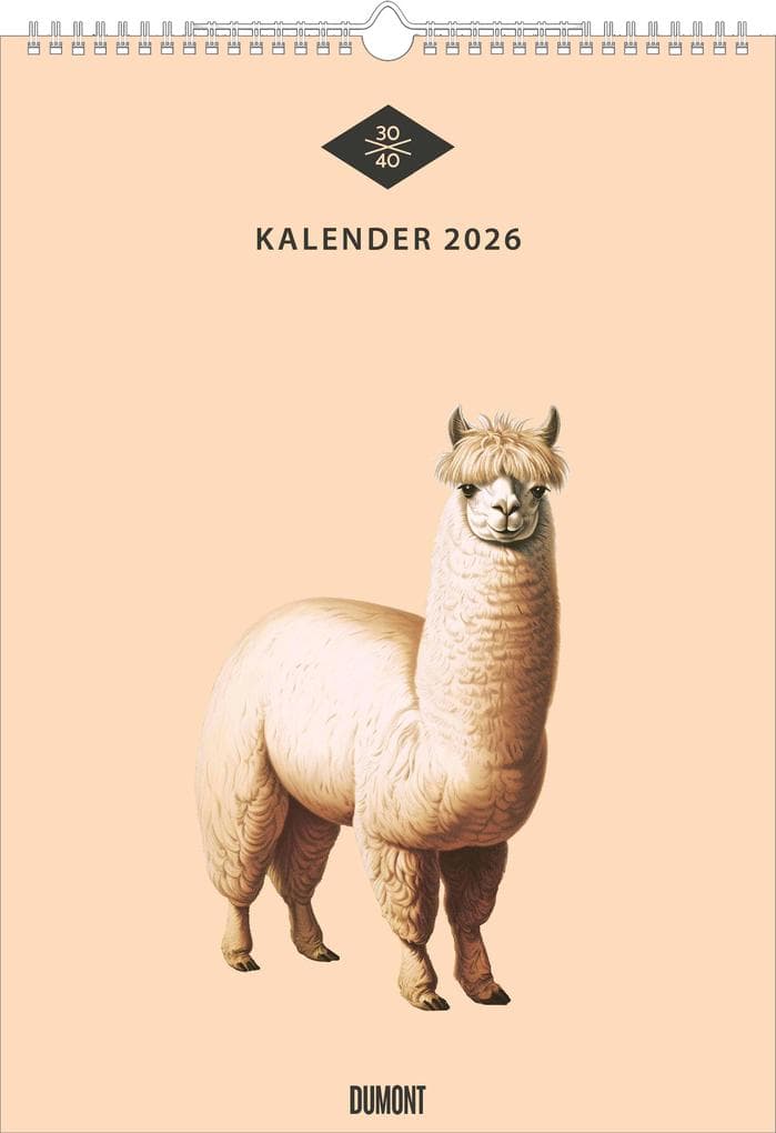 Wandkalender 'Menagerie' 2026 - Historische Tier- und -Pflanzen-Zeichnungen modern interpretiert - Von 30x40 - 29,7 x 42 cm - Mit Spiralbindung