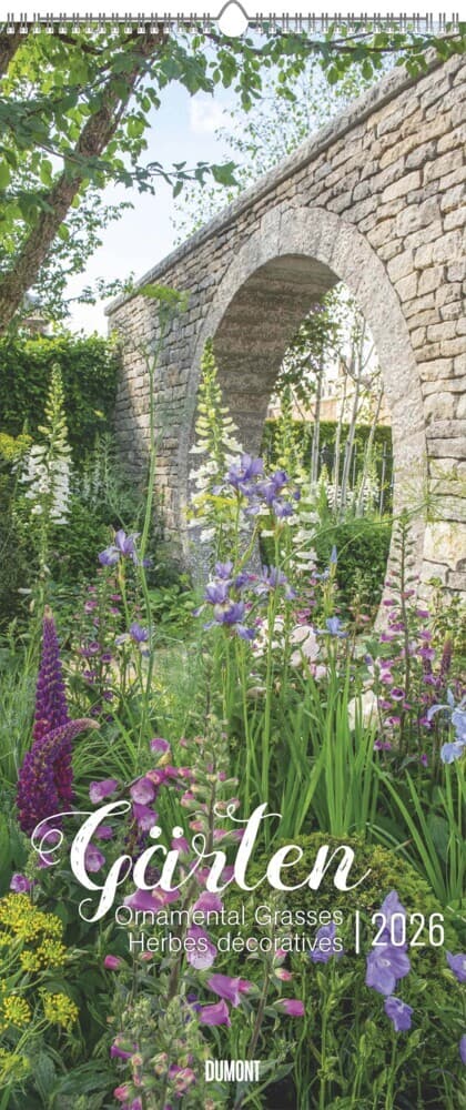 Gärten 2026 - DUMONT Wandkalender - Garten-Kalender - Hochformat 30 x 70 cm