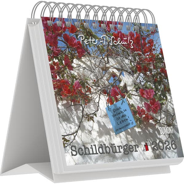 DUMONT - Schildbürger 2026 - Tischkalender 17x16 cm mit 53 Olle Hansen Gedichten von Peter T. Schulz, humorvolle Sinnsprüche & witzige Schilder