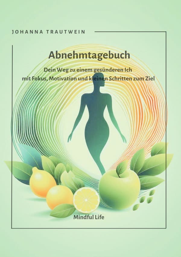 Abnehmtagebuch: Dein Weg zu einem gesünderen Ich - mit Fokus, Motivation und kleinen Schritten zum Ziel. DE