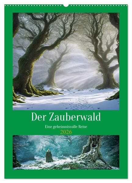 Der Zauberwald Eine geheimnisvolle Reise (Wandkalender 2026 DIN A2 hoch), CALVENDO Monatskalender