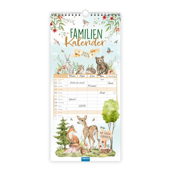 Trötsch Familienkalender Waldfreunde 2026