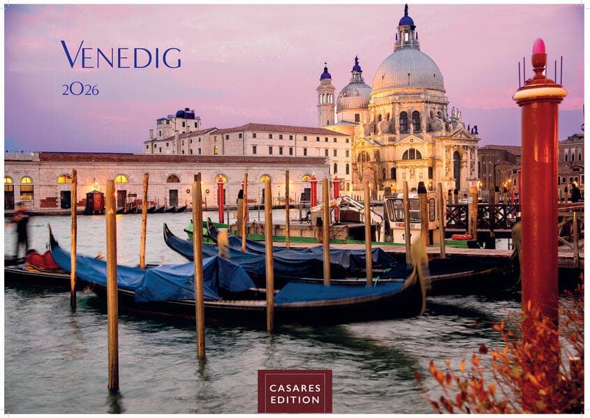 Venedig Kalender 2026 35x50cm - Wandkalender mit atemberaubenden Fotos der Lagune, Gondeln & historischen Sehenswürdigkeiten | Kalender für Kunst- und Reiseenthusiasten